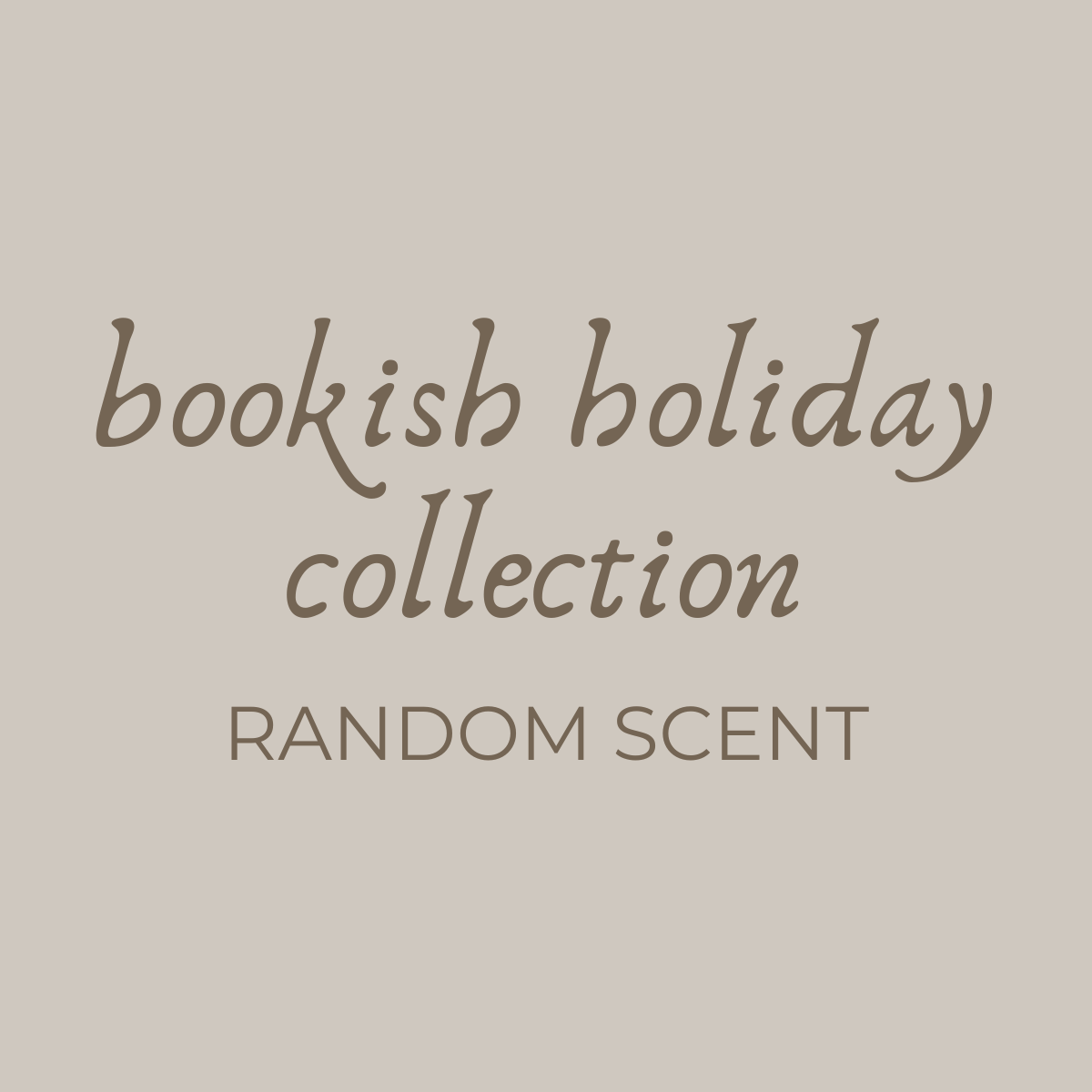 Random Bookish Holiday Candle