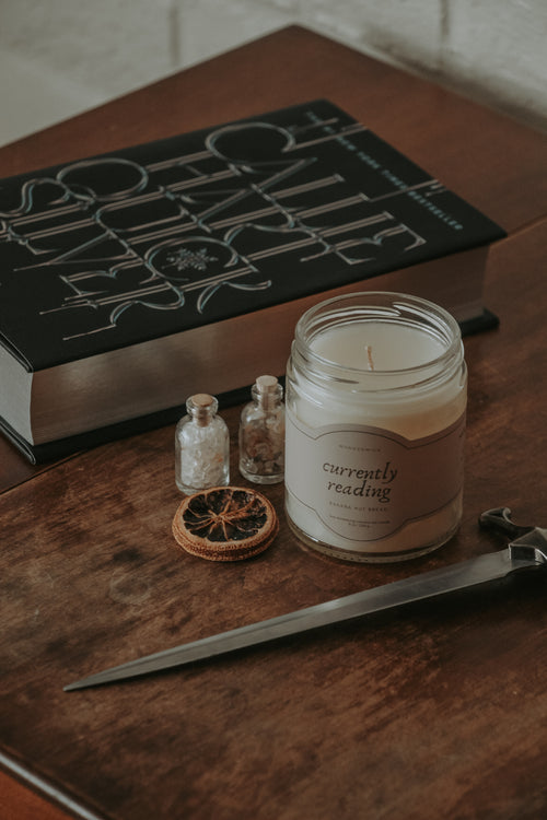 Currently Reading - Holiday Candle