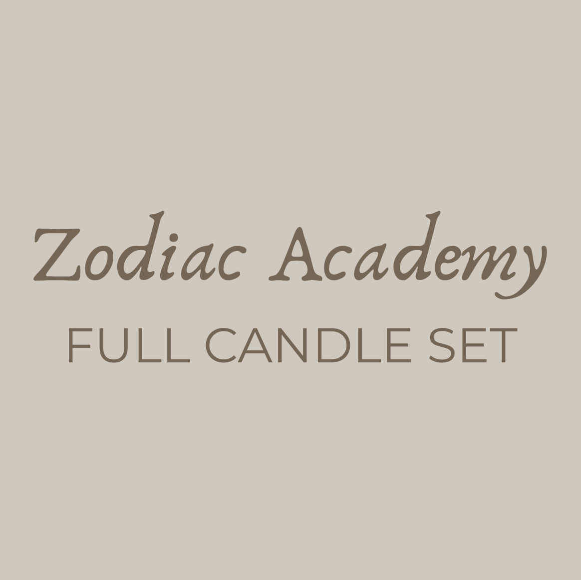 Full Zodiac Academy Candle Set